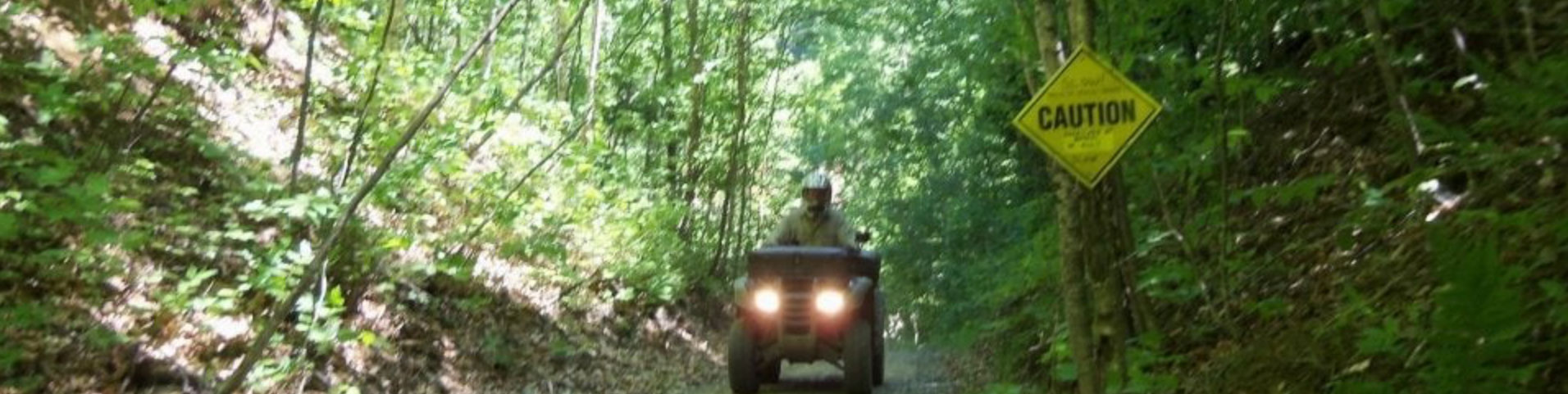 ATV in the woods